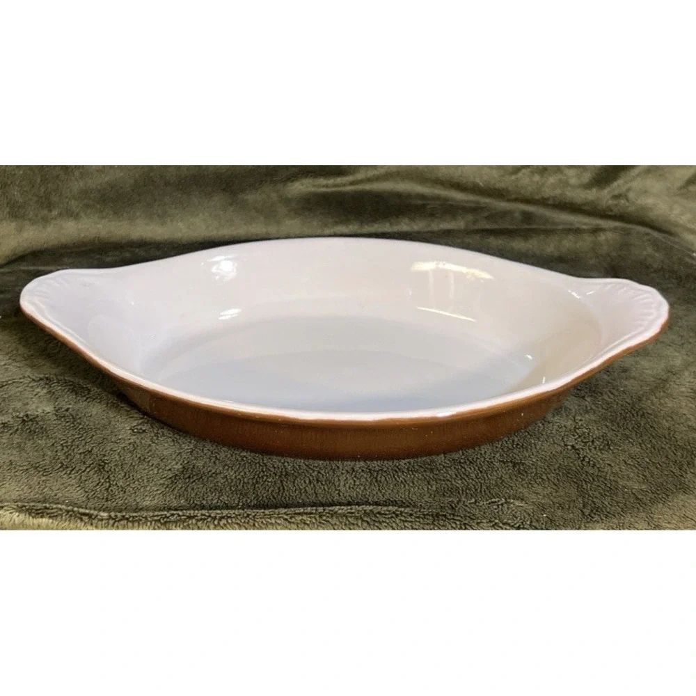 Vtg Hall Oval Brown Baking Dish # 529  Made in USA‎ preowned (1923)